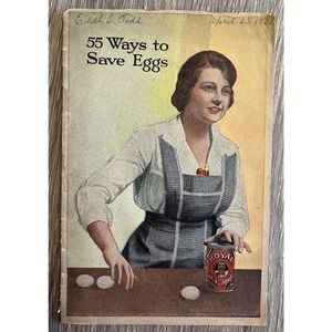 1917 Royal Baking Powder 55 Ways to Save Eggs Ad Booklet Recipe Ephemera